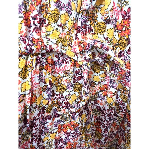 NWT Old Navy Floral Ruffle-Trimmed Boho Dress Elastic Waist Size S - Picture 7 of 12